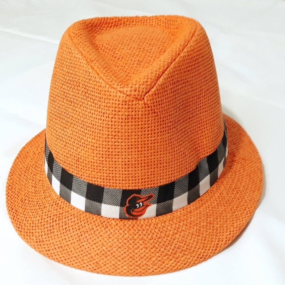 Baltimore Orioles MLB Hat Logo 100% Paper Straw Orange One Size Unisex